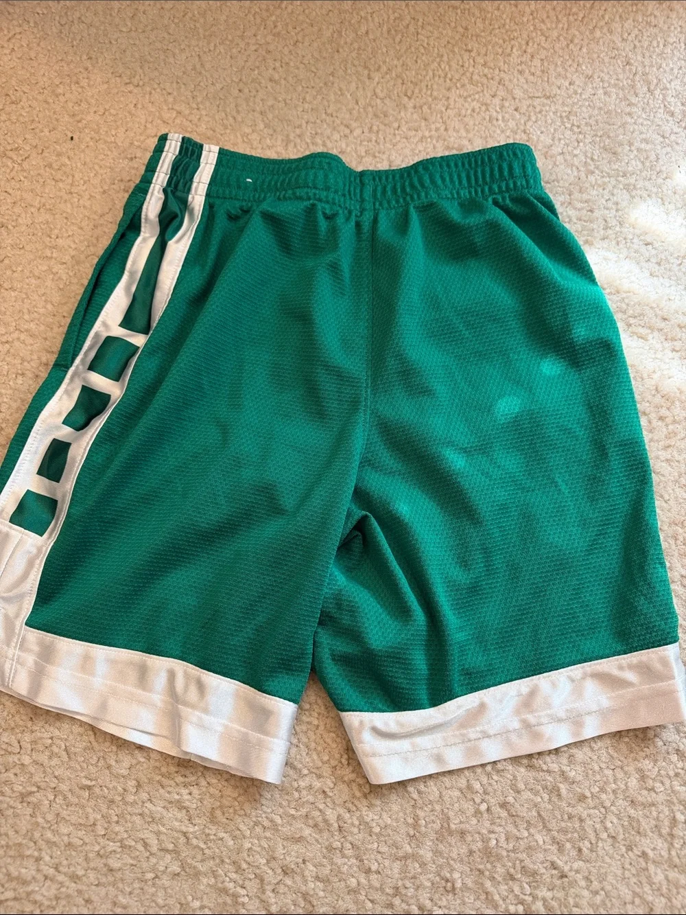 Nike boys  Emerald Green Athletic Shorts with White Trim